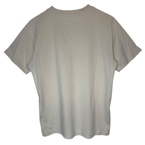 Coca-Cola Embroidered Beige T Shirt Crew Pursed Logo, size Small - Picture 3 of 4